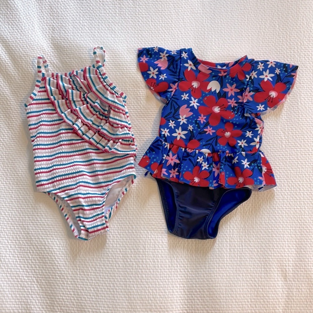 Toddler Girl Swimsuits Size 12 Months